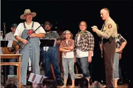  ??  ?? The Family Crisis Center’s 2017 Mystery Dinner Fundraiser was a “Hee-Haw” type variety show that raised nearly $25,000. (Catoosa News photo/ Adam Cook)