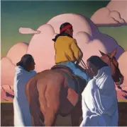  ??  ?? Logan Maxwell Hagege, The Rising Clouds, oil on linen, 60 x 60” Estimate: $80/120,000 SOLD: $187,200