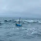  ?? Photograph: Oshen ?? Oshen prototype being tested in the Irish Sea. ‘Every time we test it on the water, it can be one step forward and two steps back,’ says Laverack.