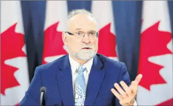  ?? CP PHOTO ?? Auditor General Michael Ferguson holds a press conference following the tabling of the AG Report in the House of Commons in Ottawa on Tuesday.