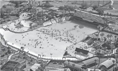  ??  ?? The Waikiki Beach Wave Pool holds 2.5 million gallons of water.