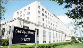  ?? (Courtesy pic) ?? The building which houses the United States of America Department of State underwhich the USA Bureau of Democracy, Human Rights, and Labour falls.