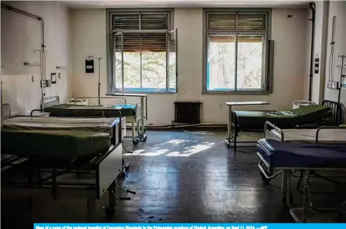  ?? —AFP ?? View of a room of the regional hospital of Comodoro Rivadavia in the Patagonian province of Chubut, Argentina, on Sept 11, 2019.