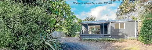  ??  ?? 38 William St, Waikanae Beach, sold for $590,000.