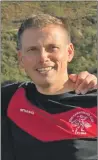  ??  ?? Lochside Rovers’ manager Gareth Evans.