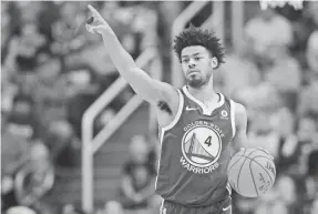  ?? ORLANDO RAMIREZ/USA TODAY SPORTS ?? With Stephen Curry’s status for the first round uncertain, the Warriors signed Quinn Cook, above, to a guaranteed contract.