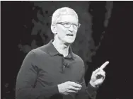  ?? GETTY IMAGES ?? Apple CEO Tim Cook speaks Monday during the Worldwide Developers Conference.