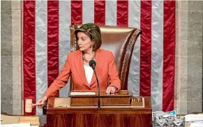  ?? AP ?? House Speaker Nancy Pelosi has warned the leading candidates for the Democratic nomination for the presidency that ‘‘What works in San Francisco does not necessaril­y work in Michigan.’’