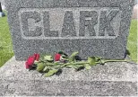  ?? MARK MCNEIL ?? The Clark family gravestone at White Church Cemetery in Mount Hope.