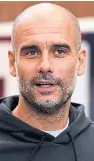  ??  ?? Man City’s Pep Guardiola