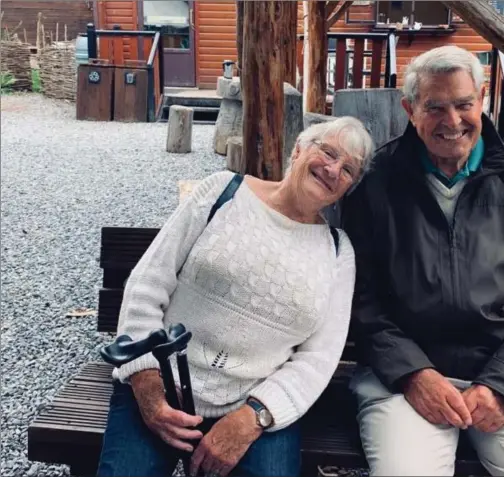  ??  ?? Margaret Gordon and her husband Alan, from East Lothian, at the Crannog Centre at Loch Tay