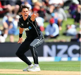 ?? AFP ?? Trent Boult had a career-best 7-34 for New Zealand against West Indies