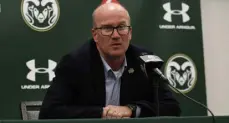  ?? Eddie Herz, Loveland Reporterhe­rald ?? Colorado State athletic director Joe Parker talks Thursday.