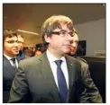  ?? (Photo AFP) ?? Depuis la Belgique, Carles Puigdemont a dénoncé, hier soir, une justice politisée en Espagne et annoncé être disposé à être candidat aux élections du  décembre, « même depuis l’étranger ».