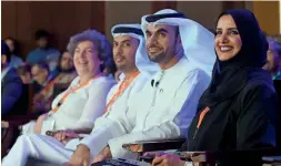  ??  ?? Dr Aisha Butti Bin Bishr, director-general of the Smart Dubai Office (right), and Younus Al Nasser, assistant director-general of the Smart Dubai Office, at the ArabNet Digital Summit in Dubai on Tuesday.