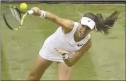  ?? ALASTAIR GRANT — ASSOCIATED PRESS ?? Britain’s Johanna Konta, serving to Venus Williams, had the support of the Centre Court crowd. Konta had never been past the second round at Wimbledon.