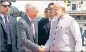  ?? ANI ?? ■ PM Modi arrives in Houston, Texas, on Saturday.