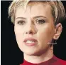  ??  ?? Scarlett Johansson