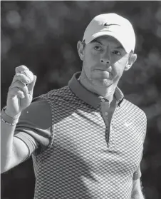  ?? Charlie Riedel / Associated Press ?? Rory Mcilroy will defend his Wells Fargo title at TPC Potomac, which is expected to receive rain.