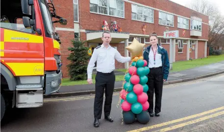  ??  ?? Station manager Martin Simmonds and Amy Crook. Ref:133235-9