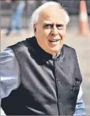  ?? PTI FILE ?? Former Union minister and senior advocate Kapil Sibal says when government­s don’t have a full majority, judicial space expands.