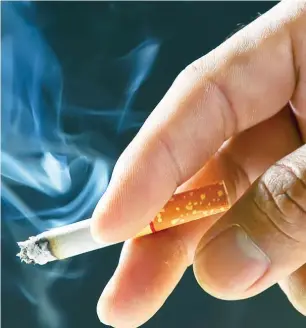  ??  ?? Smoking per se is a well-establishe­d risk factor for respirator­y infections