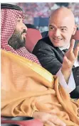  ?? FOTO: IMAGO ?? Mohammed Bin Salman Al Saud und Gianni Infantino