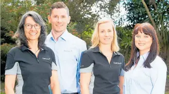  ?? Photo / Supplied ?? From left, university graduates Laura Rossi, Caleb Higham, Elena Minne´ e and Mallory Crookenden, who believe modern, science-led farming is the way forward for the dairy sector.