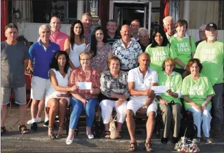  ?? Photo by Michelle Cooper Galvin ?? Bernadette and Dan Joe O’Sullivan presenting the proceeds of the Stephanie O’Sullivan Memorial Cycle to Helen O’Sullivan and Sheila Kelleher fo Killorglin Mental Health; and Mary O’Sullivan and Therese Loughlin, Samaritans.