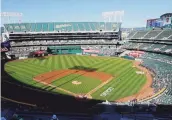  ?? AP ?? EN EL 2027. Los A’s se mudarán ese año pero tiene contrato de arrendamie­nto del parque en Oakland hasta el 2024.