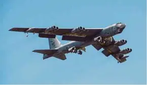  ??  ?? A B-52 Stratofort­ress bomber is scheduled to perform a flyover at LIMA 2019.