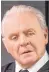  ??  ?? Anthony Hopkins