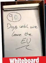  ?? ?? Whiteboard in Dominic Cummings’ lair