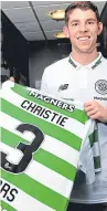 ?? Picture: SNS. ?? Ryan Christie: Delighted to sign new deal with the Hoops.