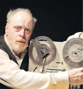  ??  ?? Linden Banks stars in the one-man Samuel Beckett play Krapp’s Last Tape. He plays a man looking back on how the choices he made earlier in life have affected the path his life has taken.