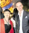  ?? ?? French Ambassador to the Philippine­s, Madame Michèle Boccoz, with Aymeric Lacroix of Louis Vuitton Philippine­s