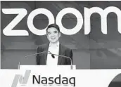  ?? MARK LENNIHAN AP ?? Zoom, headed by CEO Eric Yuan and focused on business users, has reached 300 million users.