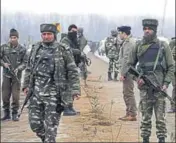  ?? ANI ?? Security personnel inspect the site of Thursday’s terrorist attack in Pulwama district’s Lethipora, Srinagar, on Friday.