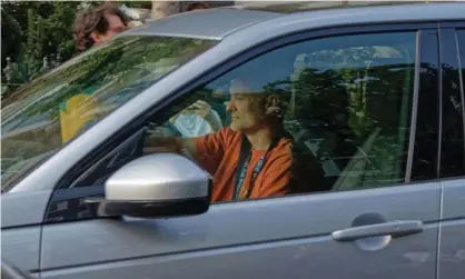  ?? Photograph: Equinox Features/Rex/Shuttersto­ck ?? Dominic Cummings driving in London on Tuesday.