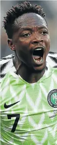  ??  ?? Nigeria’s two-goal hero Ahmed Musa is looking forward to meeting Lionel Messi.