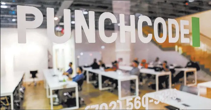  ?? Patrick Connolly Las Vegas Review-Journal @PConnPie ?? PunchCode is Las Vegas’ newest coding school. Its campus director, Gabe Shepherd, says the area’s startup scene needs to build talent, which would lure companies.