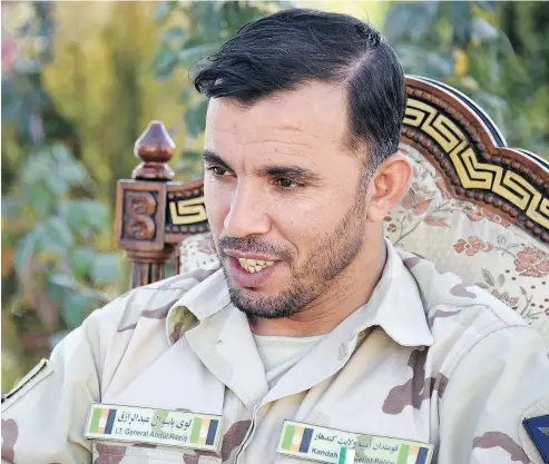  ?? JAWED TANVEER / AFP / GETTY IMAGES ?? Kandahar police chief Abdul Raziq, pictured, was killed Thursday when a gunman wearing an Afghan army uniform opened fire on a high-level security meeting attended by top U.S. commander Gen. Scott Miller, officials say.