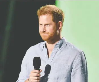  ?? VALERIE MACON / AFP VIA GETTY IMAGES ?? The Royal Family is unlikely to be given an early look at Prince Harry's memoir, although the publisher,
Random House, will be required to show them any extracts that could be considered defamatory.