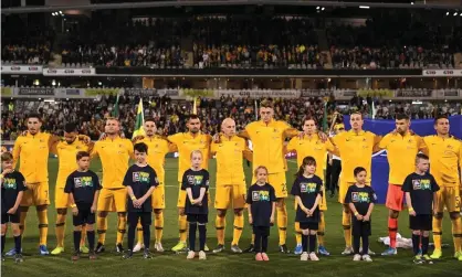  ?? Photograph: James Gourley/AAP ?? The Socceroos have not played since a World Cup qualifier against Jordan in November 2019.