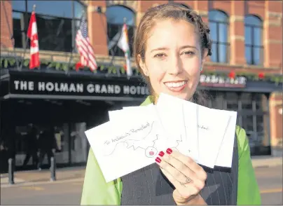  ?? JIM DAY/THE GUARDIAN ?? Ashley Feschuk hopes Islanders will take part in her campaign to help get Christmas cards filled with special messages to the more than 150 residents of Andrews of Charlottet­own and Andrews of Stratford.