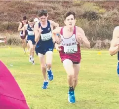  ??  ?? PACESETTER: Joel Stevens tackles a steep incline at the Australian Cross-Country Championsh­ips in Maleny over the weekend.