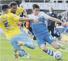  ??  ?? Joe Newell in action for Posh