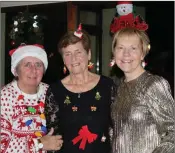  ??  ?? Lady captain una Doyle with Rosemary Morrissey and Marie O’Brien at the Wicklow Golf Club Christmas party.