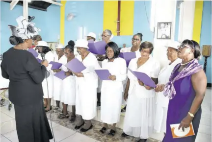  ??  ?? The National Council for Senior Citizens in honour of Lily Gaynor’s life doing a tribute in song.