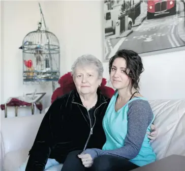  ?? Leah Hennel/Calgary Herald ?? Gayla Gavan, with her granddaugh­ter Kayla Gavan, is suffering from terminal cancer and is under pressure from the McKenzie Lake community associatio­n over $525 in late dues, money she says she doesn’t have.